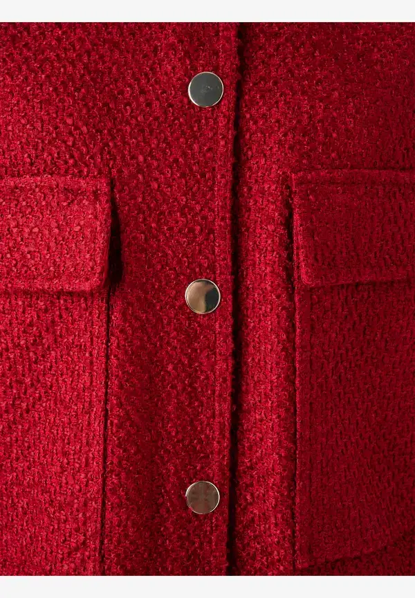 More & More Bouclé-Blouson, rot, Herbst-Kollektion Kostenloser Versand international