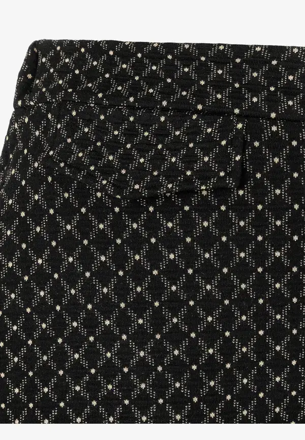 More & More Jerseyrock mit Struktur, schwarz/beige, Herbst-Kollektion Begrenzt auf 3 Tage