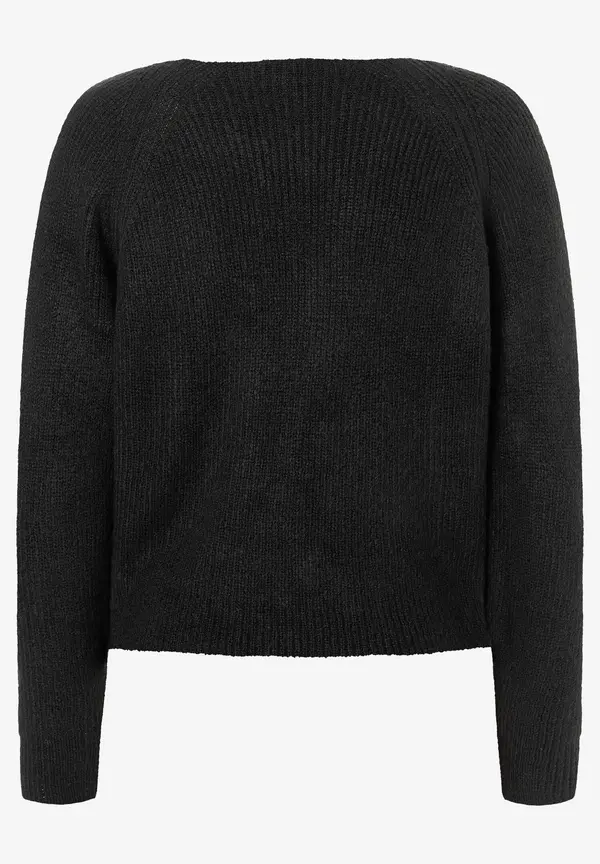 More & More Pullover mit Knotendetail, schwarz, Herbst-Kollektion Black Friday Preise