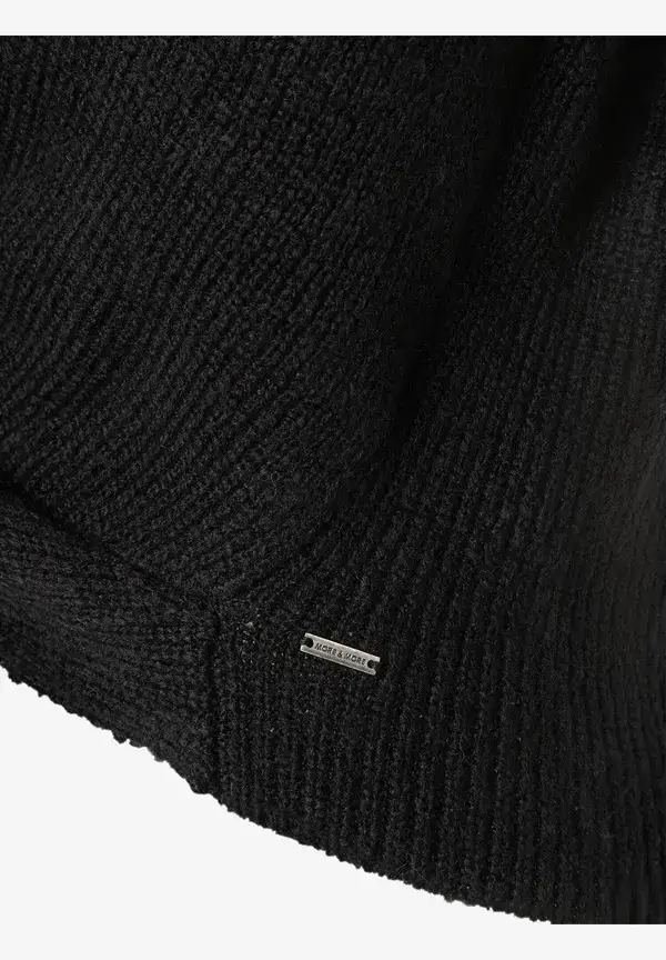More & More Pullover mit Knotendetail, schwarz, Herbst-Kollektion Black Friday Preise