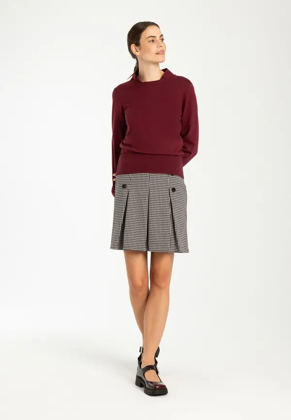 More & More Feinstrickpullover, bordeaux, Herbst-Kollektion Online
