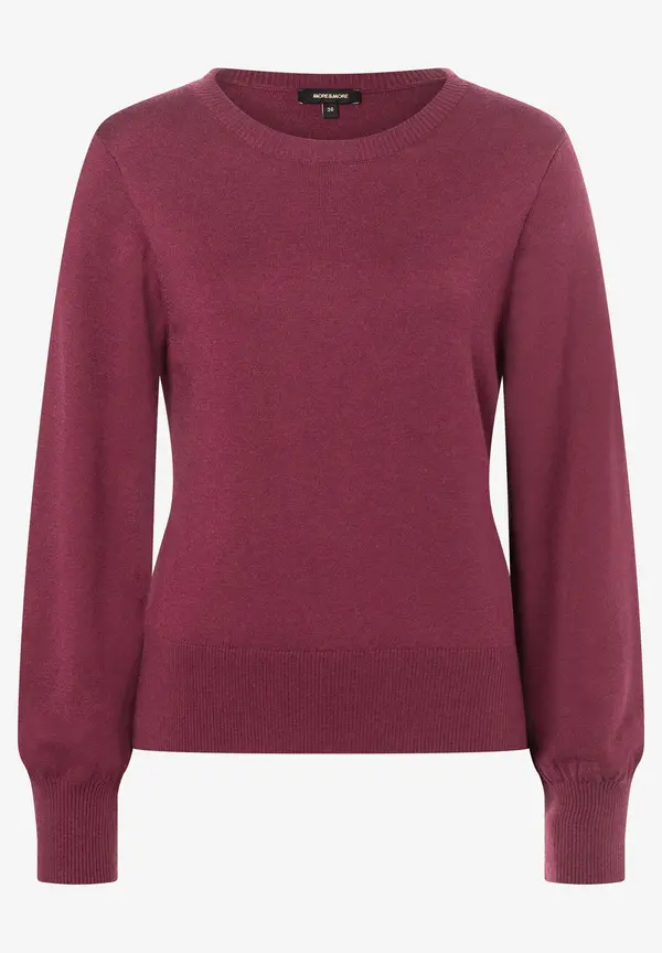 More & More Feinstrickpullover, bordeaux, Herbst-Kollektion Online