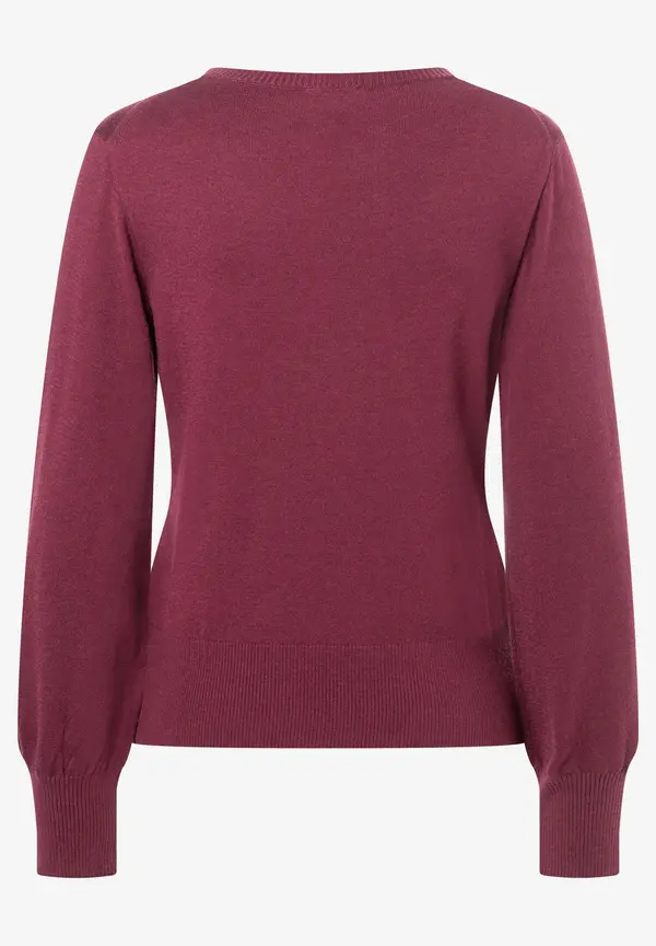 More & More Feinstrickpullover, bordeaux, Herbst-Kollektion Online