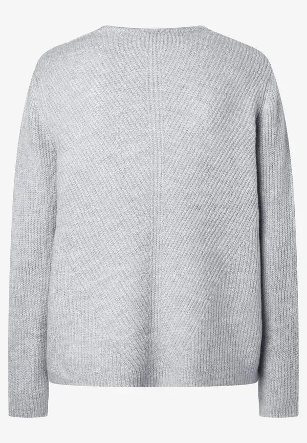 More & More V-Neck Pullover, grau, Herbst-Kollektion Outlet