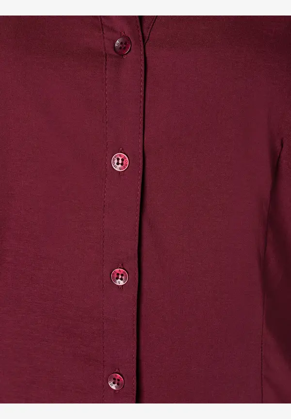 More & More Businessbluse BILLA, bordeaux, Herbst-Kollektion Fabrikverkauf