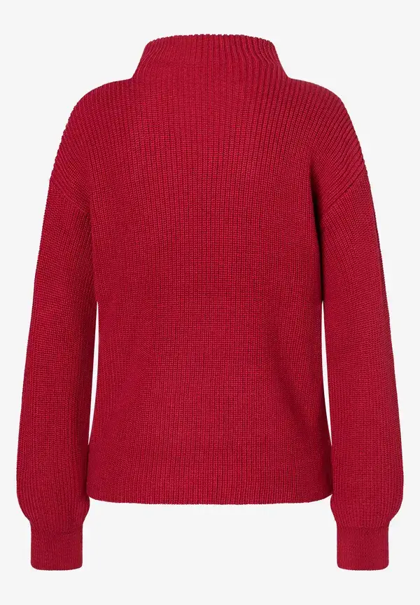 More & More Rippstrick-Pullover, rot, Herbst-Kollektion Blitzverkäufe