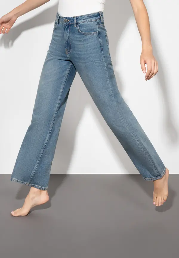 More & More weite High Waist Jeans Limitierter Zeitrabatt