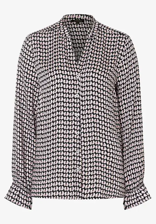 More & More Viskosebluse, grafischer Print, Herbst-Kollektion Preisnachlass