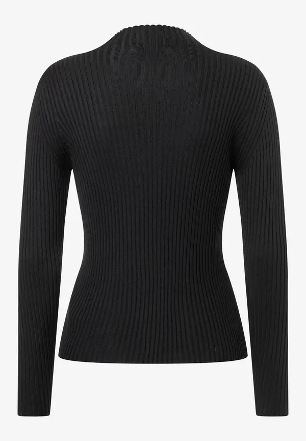 More & More Rippstrick-Pullover, schwarz, Herbst-Kollektion Saisonschlussverkauf