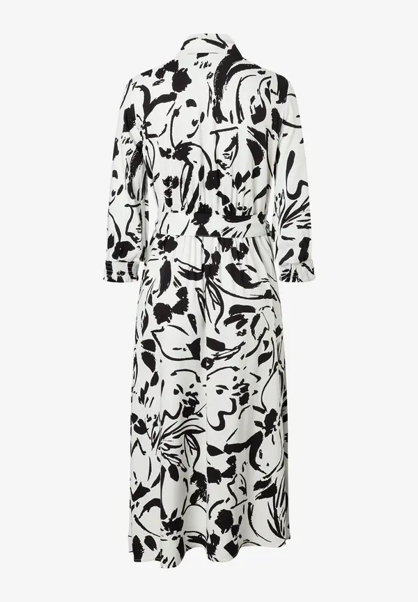 More & More fließendes Hemdblusenkleid, ecru/schwarz, Frühjahrs-Kollektion Cyber Monday