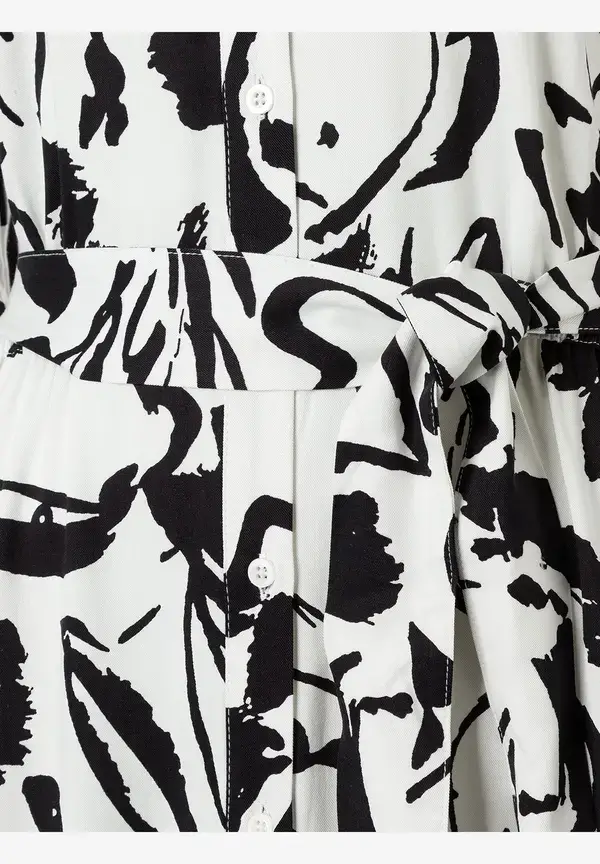 More & More fließendes Hemdblusenkleid, ecru/schwarz, Frühjahrs-Kollektion Cyber Monday