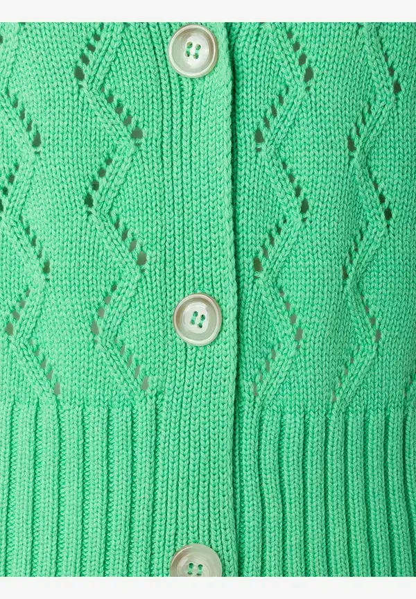 More & More Ajour Cardigan, march green, Frühjahrs-Kollektion Vatertagsangebot