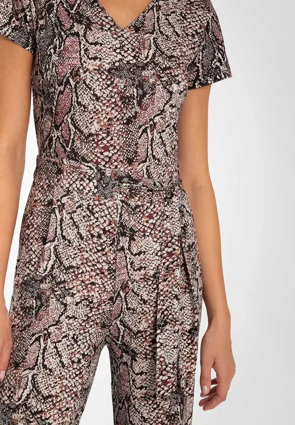 More & More Jersey Jumpsuit, Snakeprint, Herbst-Kollektion Jubiläumsangebot