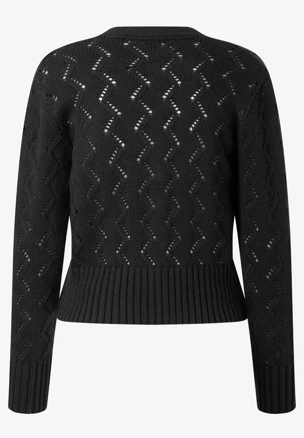 More & More Ajour Cardigan, schwarz, Frühjahrs-Kollektion Exklusive Angebote