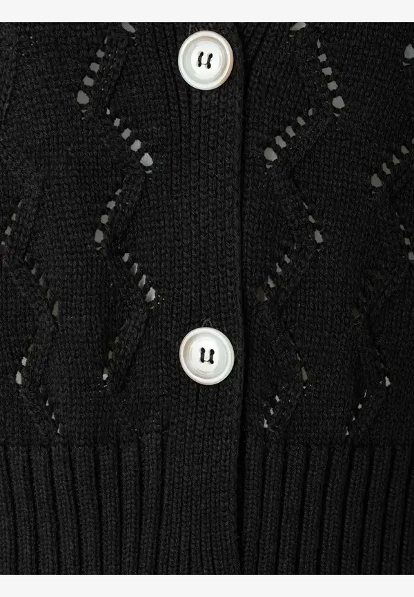 More & More Ajour Cardigan, schwarz, Frühjahrs-Kollektion Exklusive Angebote