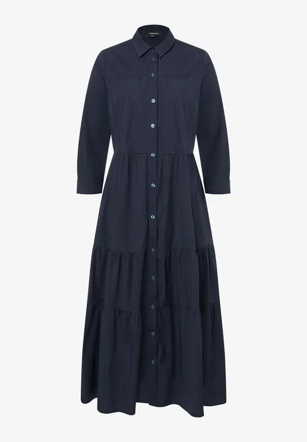 More & More langes Hemdblusenkleid, marine, Frühjahrs-Kollektion Räumungsverkauf
