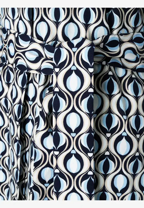 More & More Hemdblusenkleid, grafischer Print, marine/hellblau, Frühjahrs-Kollektion Tägliche Deals