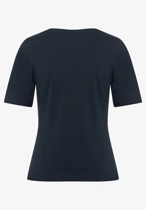 More & More T-Shirt mit U-Boot Ausschnitt, marine, Frühjahrs-Kollektion Kostenlose Rückgabe
