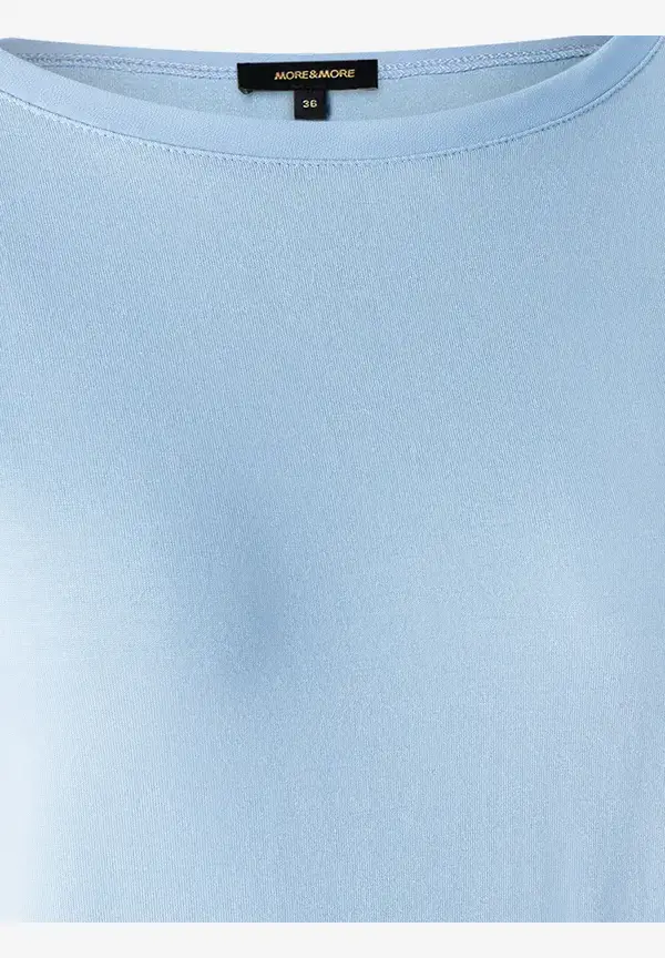 More & More T-Shirt mit Chiffonkante, hellblau, Frühjahrs-Kollektion Letzte 2 Tage