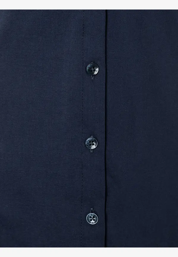 More & More Baumwoll/Stretch Bluse, marine Letzter Tag