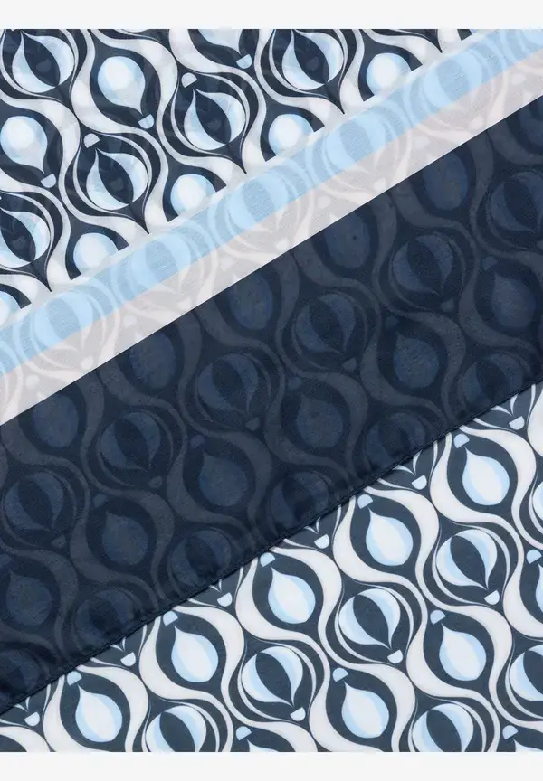More & More Schal mit grafischem Print, marine/hellblau, Frühjahrs-Kollektion Bis zu 50% Rabatt