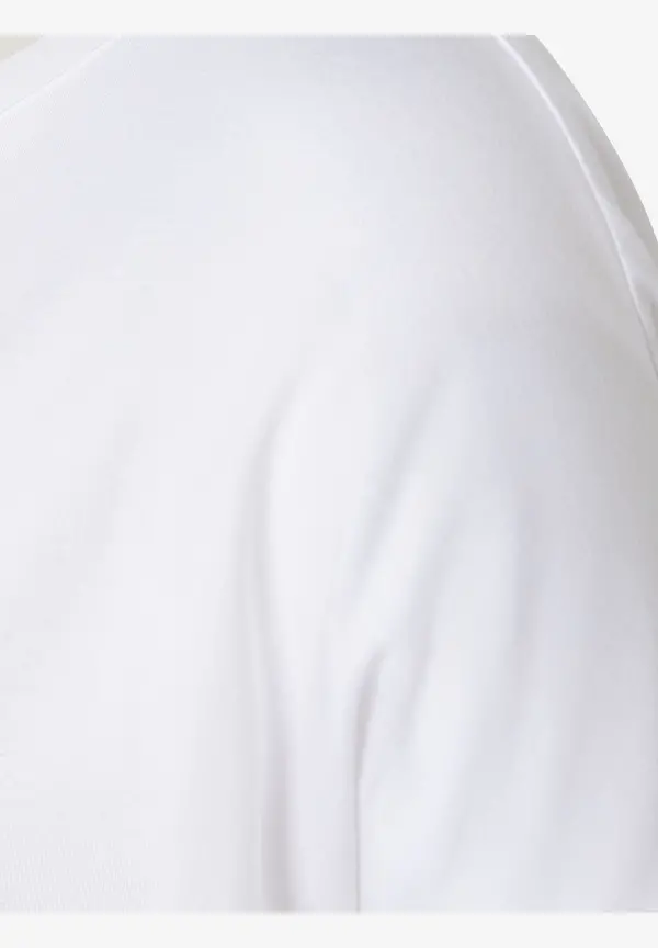 More & More T-Shirt mit Chiffonkante, weiß, Frühjahrs-Kollektion Bis zu 60% Rabatt