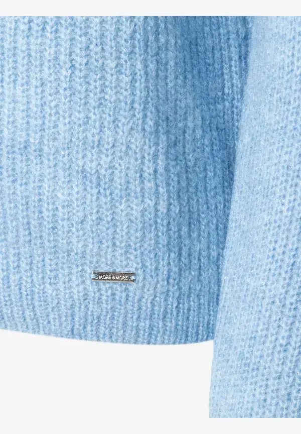 More & More V-Neck Pullover, hellblau, Herbst-Kollektion Outlet
