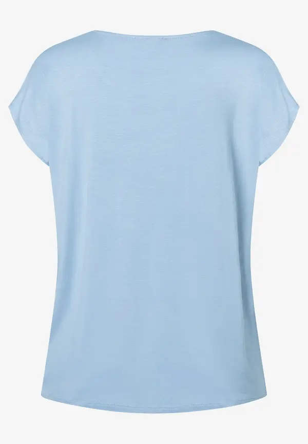 More & More Shirt mit Satinfront, hellblau Verkauf