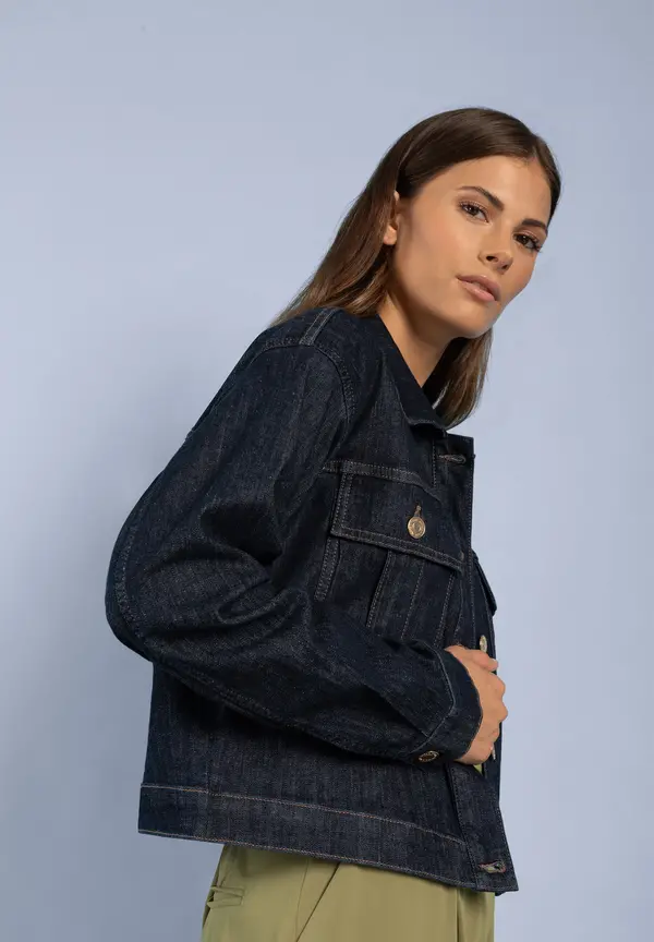 More & More Jeansjacke, dark blue denim Fabrikpreis