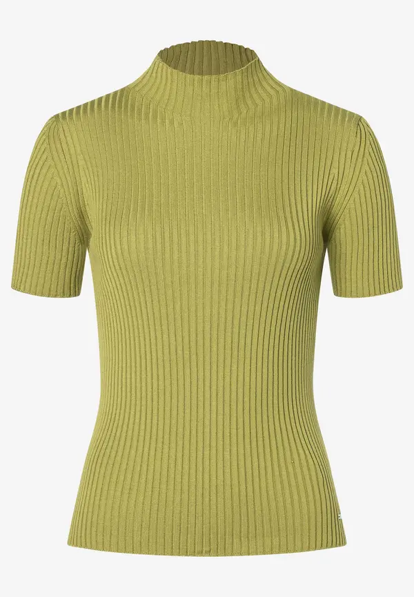 More & More Rippstrick-Pullover, Kurzarm, soft moss green Versandkostenfrei