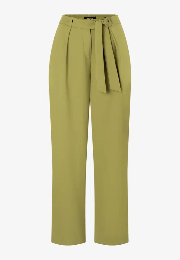 More & More Hose mit Bindegürtel, soft moss green Großer Ausverkauf