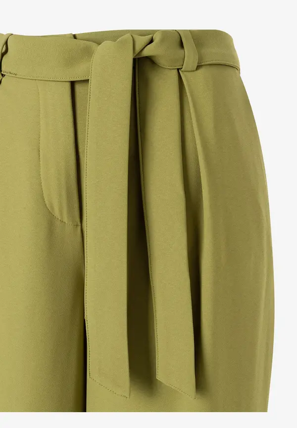 More & More Hose mit Bindegürtel, soft moss green Großer Ausverkauf