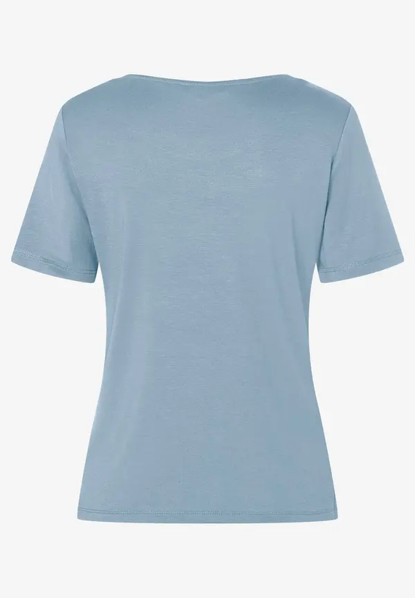 More & More T-Shirt mit Zierkante, hellblau Begrenztes Angebot