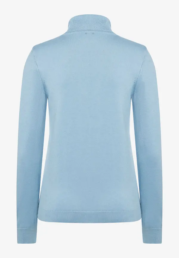 More & More Rollkragenpullover, hellblau, Herbst-Kollektion Top Angebot