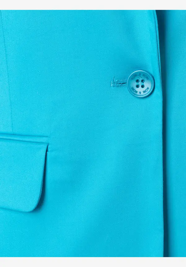 More & More Baumwoll-Satin Blazer, türkis, Frühjahrs-Kollektion Blitzangebot