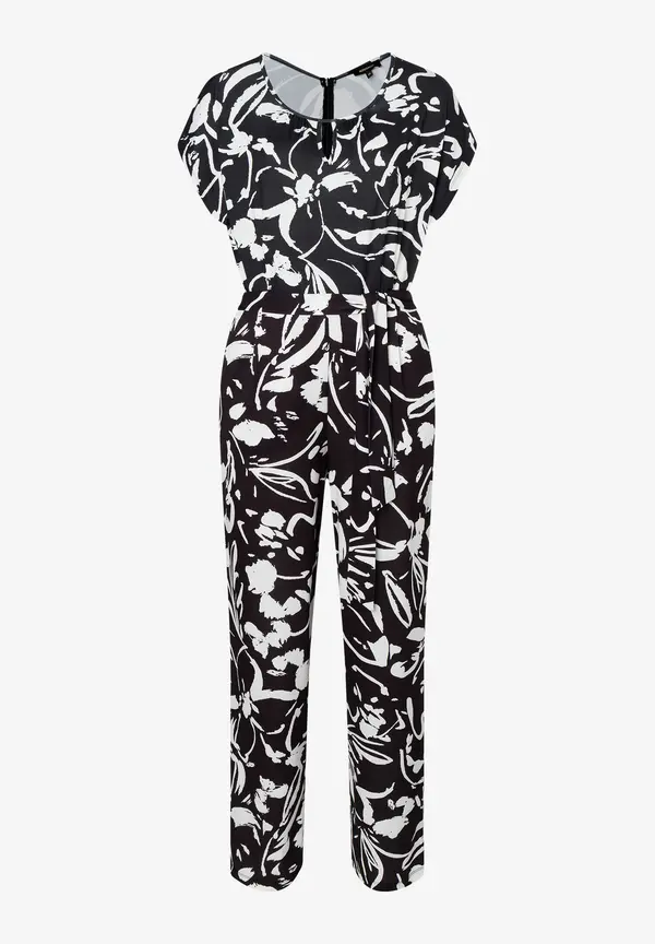 More & More Jersey Jumpsuit, schwarz/ecru, Frühjahrs-Kollektion Super Sparpreis