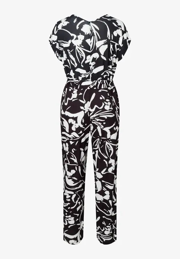 More & More Jersey Jumpsuit, schwarz/ecru, Frühjahrs-Kollektion Super Sparpreis