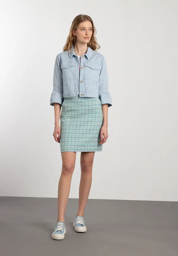 More & More Colored Denim Jacke, light skyblue, Frühjahrs-Kollektion Kostenlose Rückgabe