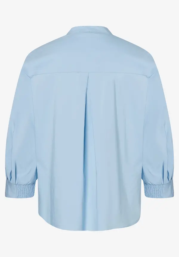 More & More Baumwoll/Stretch Bluse, light skyblue, Frühjahrs-Kollektion Begrenzte Freigabe