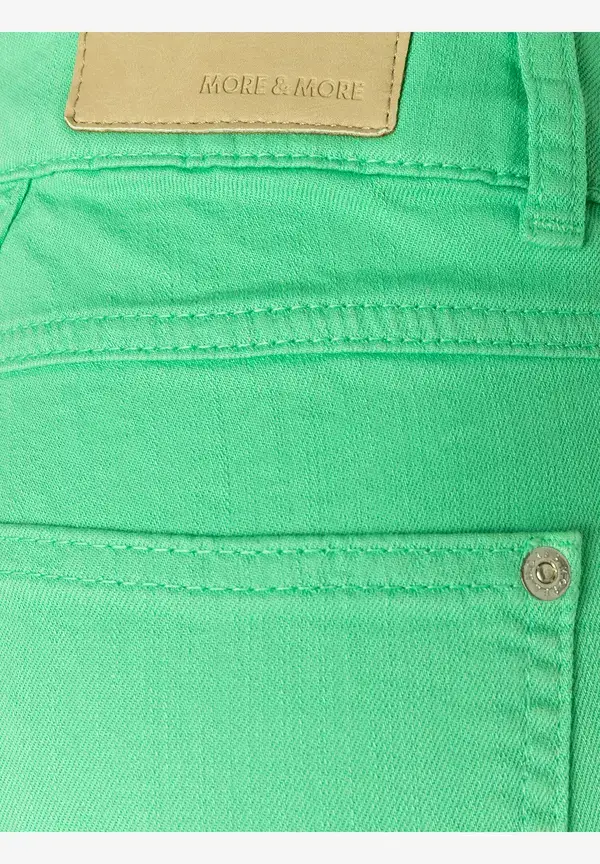 More & More verkürzte Coloured Denim, march green, Frühjahrs-Kollektion Bis zu 60% Rabatt