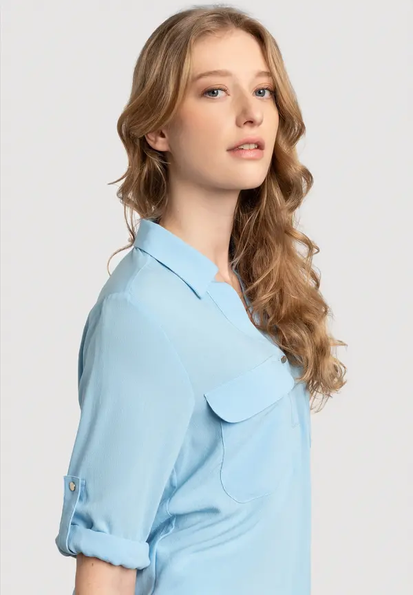 More & More Sportive Bluse, light skyblue, Frühjahrs-Kollektion Riesige Rabatte