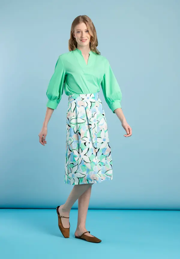 More & More Baumwollrock, Blumenprint, Frühjahrs-Kollektion 50% Rabatt mit kostenlosem Versand