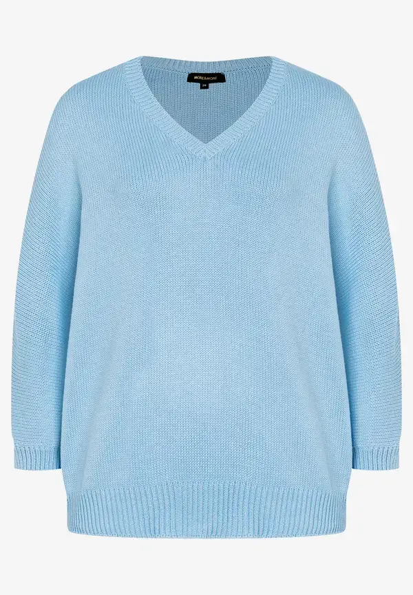 More & More Pullover mit V-Ausschnitt, light skyblue, Frühjahrs-Kollektion Clearance-Verkauf
