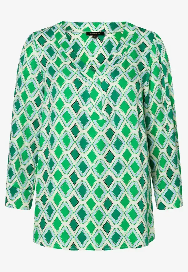 More & More Satinbluse, grafischer Print, Frühjahrs-Kollektion Speichern exportieren
