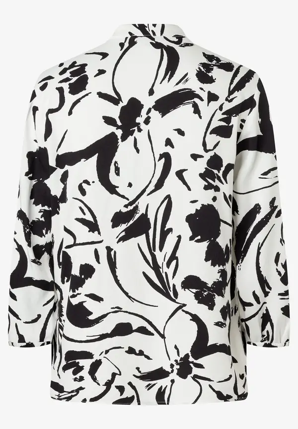 More & More Printbluse, schwarz/ecru, Frühjahrs-Kollektion 50% Rabatt für begrenzte Zeit