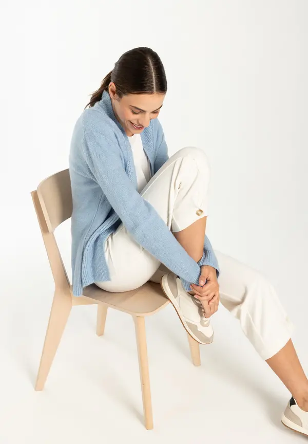 More & More Cardigan, hellblau, Herbst-Kollektion Fabrikverkauf