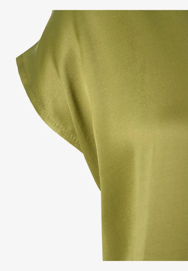 More & More Shirt mit Satinfront, soft moss green Blitzverkäufe