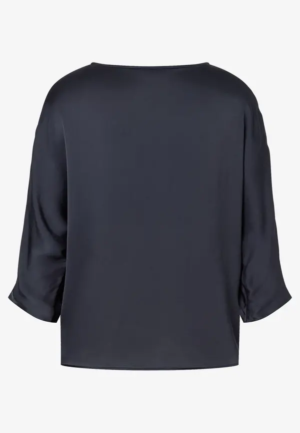 More & More Satinbluse, marine Preisnachlass