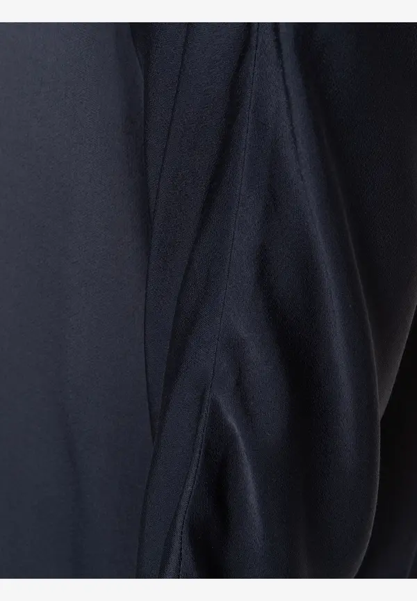 More & More Satinbluse, marine Preisnachlass