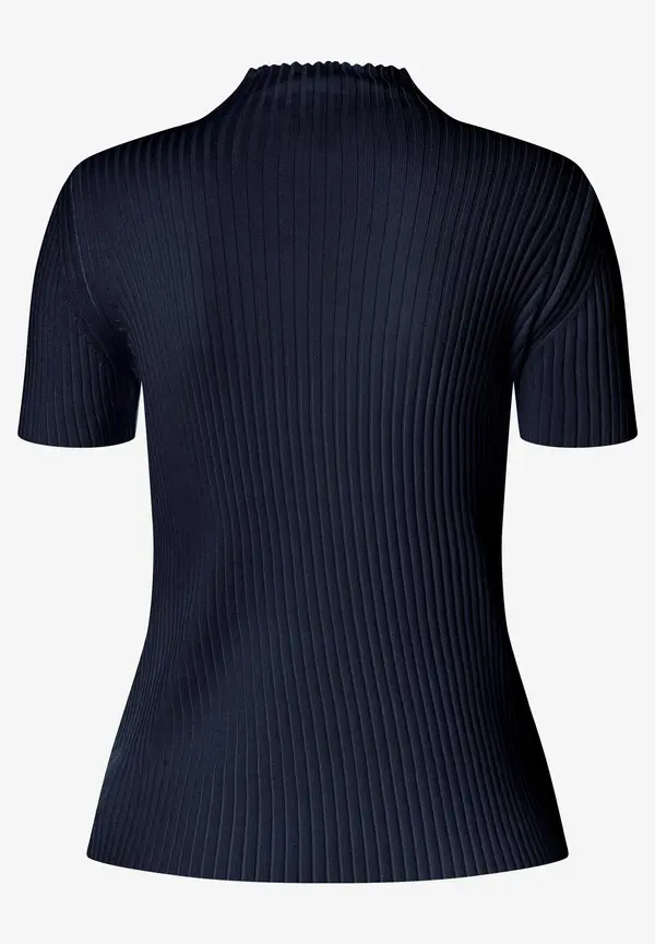 More & More Rippstrick-Pullover, Kurzarm, marine Cyber Monday